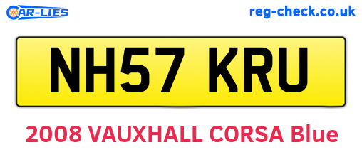 NH57KRU are the vehicle registration plates.