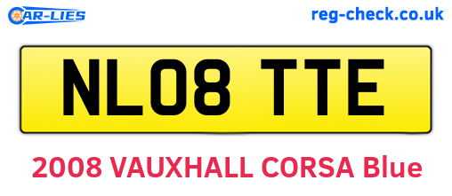 NL08TTE are the vehicle registration plates.