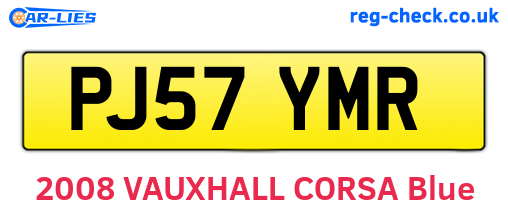 PJ57YMR are the vehicle registration plates.