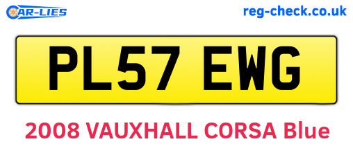 PL57EWG are the vehicle registration plates.