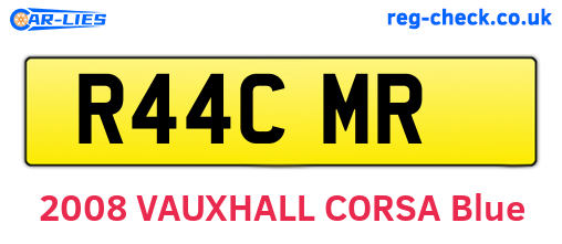 R44CMR are the vehicle registration plates.