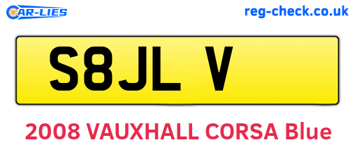 S8JLV are the vehicle registration plates.