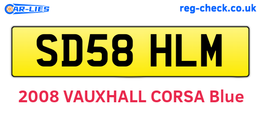SD58HLM are the vehicle registration plates.