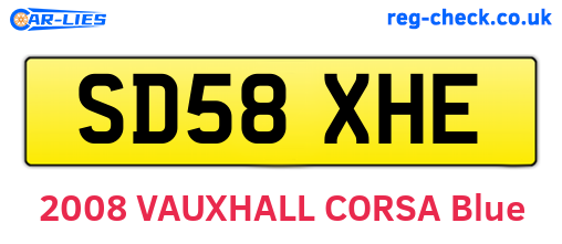 SD58XHE are the vehicle registration plates.