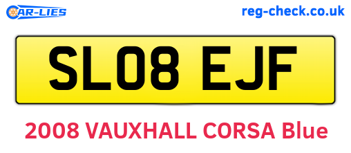 SL08EJF are the vehicle registration plates.