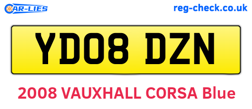 YD08DZN are the vehicle registration plates.