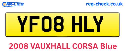 YF08HLY are the vehicle registration plates.