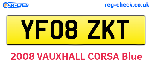 YF08ZKT are the vehicle registration plates.