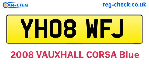 YH08WFJ are the vehicle registration plates.