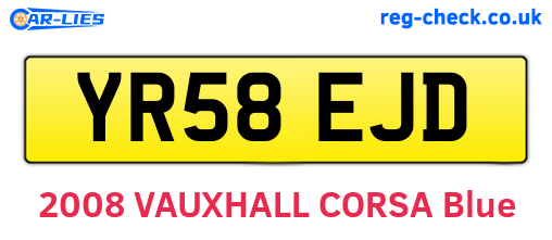 YR58EJD are the vehicle registration plates.