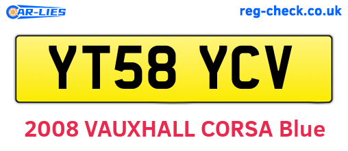YT58YCV are the vehicle registration plates.