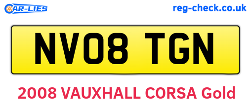 NV08TGN are the vehicle registration plates.