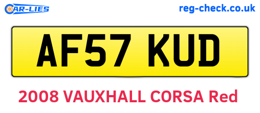 AF57KUD are the vehicle registration plates.