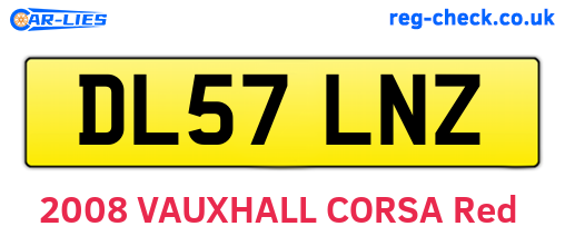DL57LNZ are the vehicle registration plates.