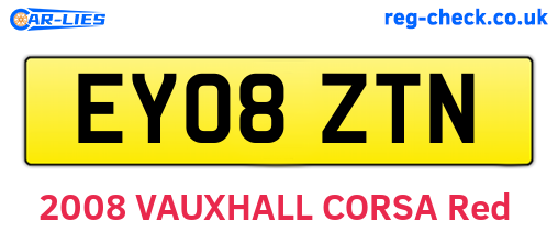 EY08ZTN are the vehicle registration plates.