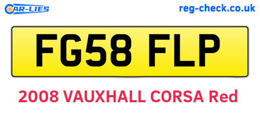 FG58FLP are the vehicle registration plates.