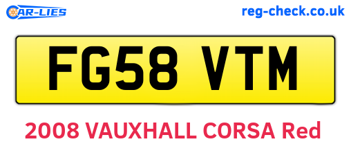 FG58VTM are the vehicle registration plates.