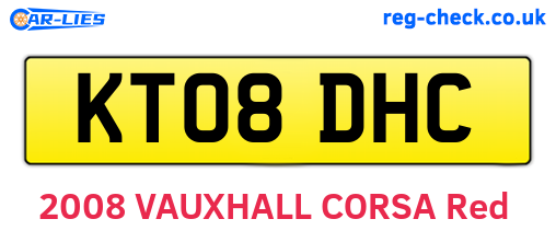 KT08DHC are the vehicle registration plates.