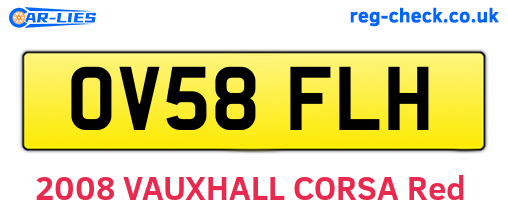 OV58FLH are the vehicle registration plates.