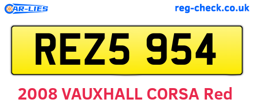 REZ5954 are the vehicle registration plates.