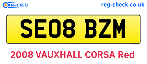 SE08BZM are the vehicle registration plates.