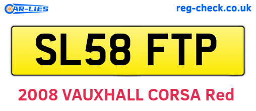 SL58FTP are the vehicle registration plates.