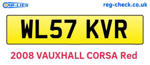 WL57KVR are the vehicle registration plates.