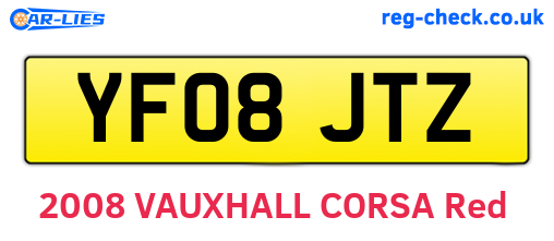 YF08JTZ are the vehicle registration plates.