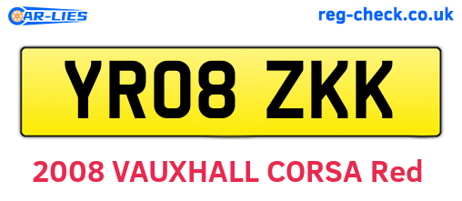 YR08ZKK are the vehicle registration plates.
