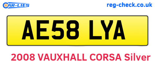 AE58LYA are the vehicle registration plates.