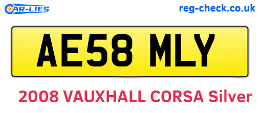 AE58MLY are the vehicle registration plates.