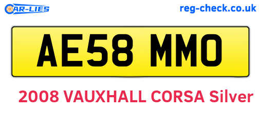 AE58MMO are the vehicle registration plates.