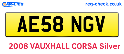 AE58NGV are the vehicle registration plates.