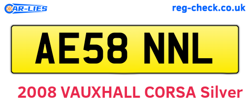 AE58NNL are the vehicle registration plates.