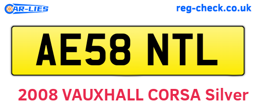 AE58NTL are the vehicle registration plates.