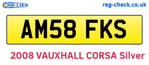 AM58FKS are the vehicle registration plates.