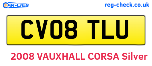 CV08TLU are the vehicle registration plates.