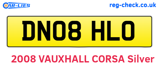 DN08HLO are the vehicle registration plates.