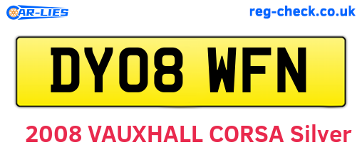 DY08WFN are the vehicle registration plates.
