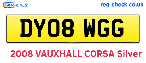 DY08WGG are the vehicle registration plates.