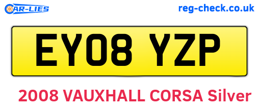 EY08YZP are the vehicle registration plates.