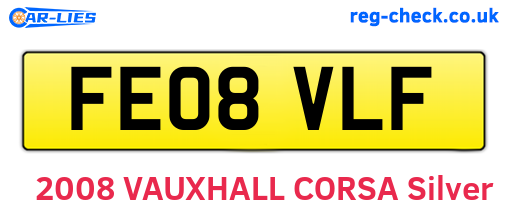 FE08VLF are the vehicle registration plates.