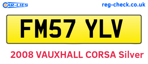 FM57YLV are the vehicle registration plates.