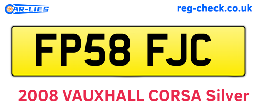 FP58FJC are the vehicle registration plates.