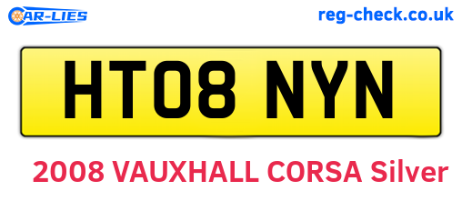 HT08NYN are the vehicle registration plates.