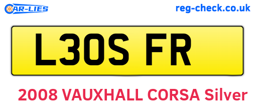 L30SFR are the vehicle registration plates.