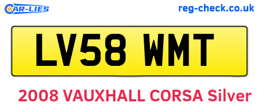LV58WMT are the vehicle registration plates.