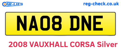 NA08DNE are the vehicle registration plates.