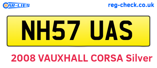 NH57UAS are the vehicle registration plates.