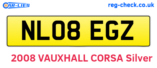 NL08EGZ are the vehicle registration plates.